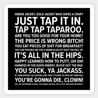 Happy Gilmore Quotes Sticker